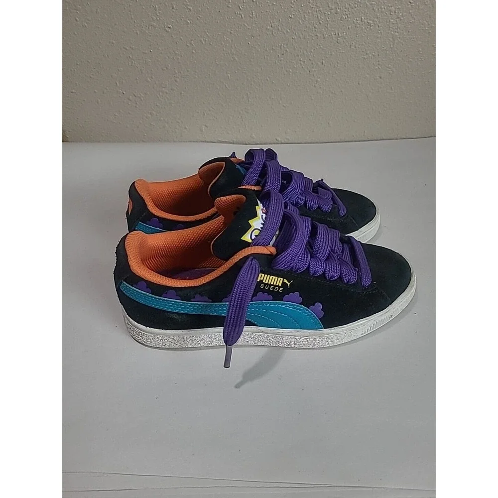 Puma Nickelodeon Rugrats Suede Black Caribbean Sea Sneakers Shoes Kids Size‎ 4C